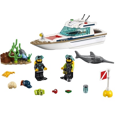 Конструктор LEGO CITY Транспорт: Яхта для дайвинга (60221) - Доставка по России. Интернет-магазин ВМиреИгрушек.ру