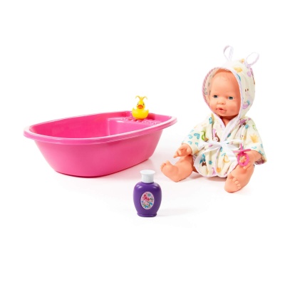 Полесье Пупс "Весёлый" (35 см) с соской + ванночка и набор для купания (2 элемента) (78575) - Доставка по России. Интернет-магазин ВМиреИгрушек.ру