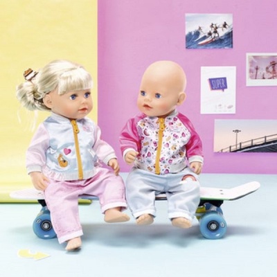 Бэби Борн (Zapf Creation Baby born) Штанишки и кофточка для прогулки (824-542) - Доставка по России. Интернет-магазин ВМиреИгрушек.ру