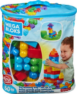 Mega Bloks Конструктор "First Builders" для мальчиков 60 деталей (CYP67-2) - Доставка по России. Интернет-магазин ВМиреИгрушек.ру