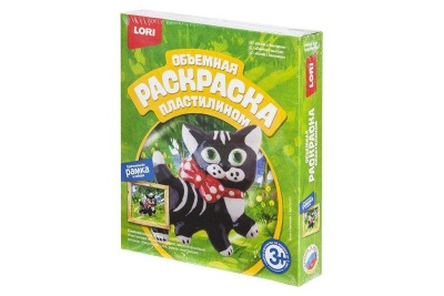 LORI Раскраска пластилином объемная "Котик с бантиком" (Пк-021) - Доставка по России. Интернет-магазин ВМиреИгрушек.ру