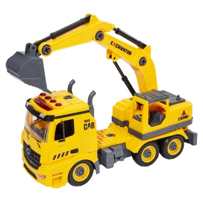 Wincars Разборная инерционная машина "Экскаватор" со звуком и светом (YK-2215) - Доставка по России. Интернет-магазин ВМиреИгрушек.ру